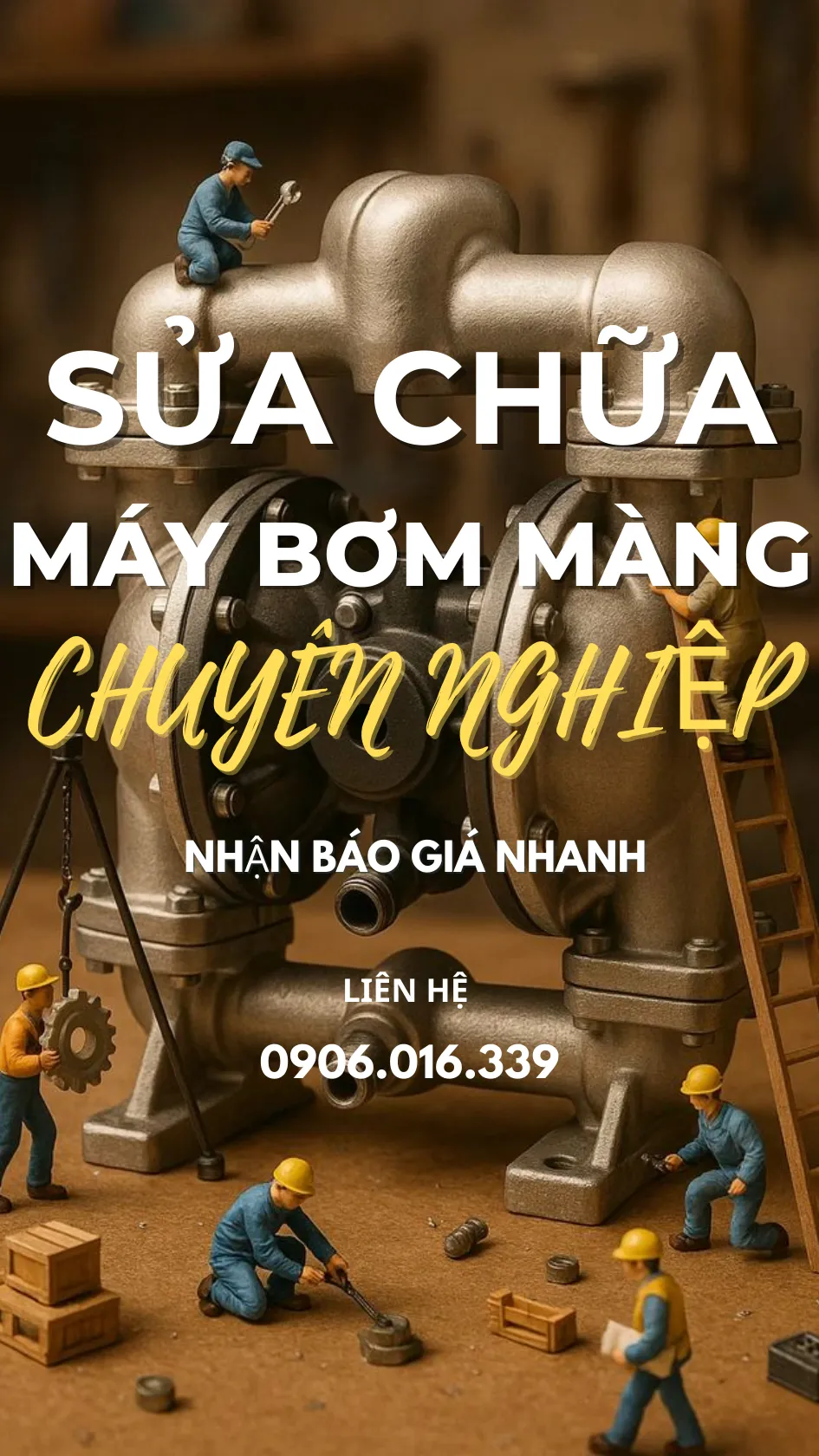 sửa chữa máy bơm màng