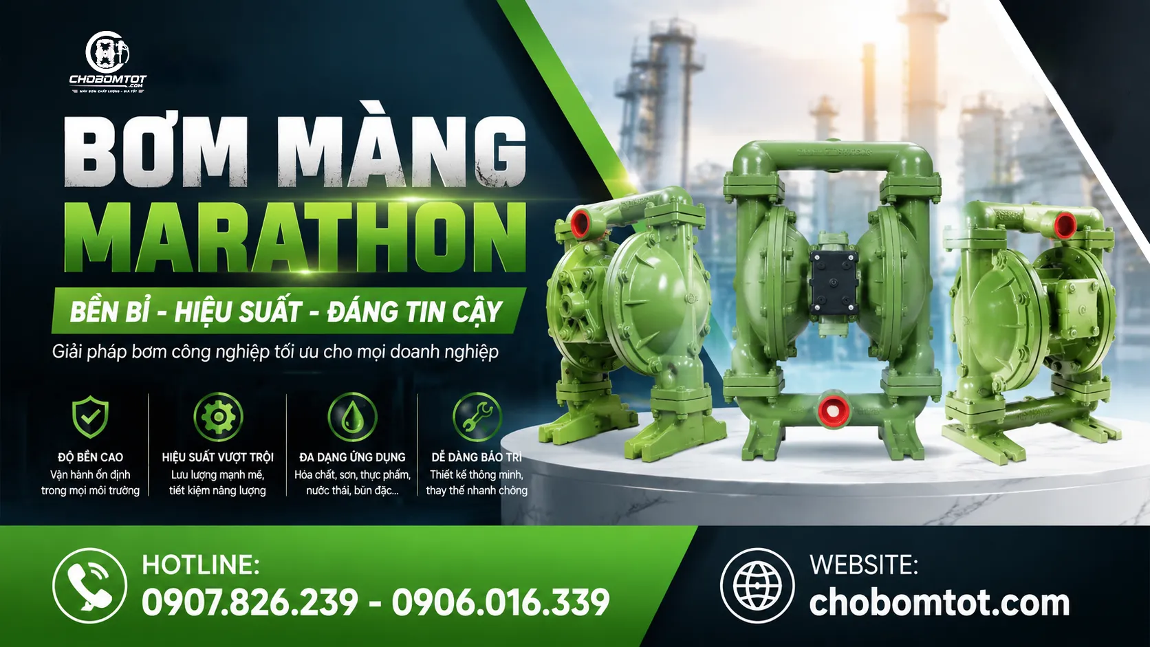 máy bơm màng marathon chính hãng