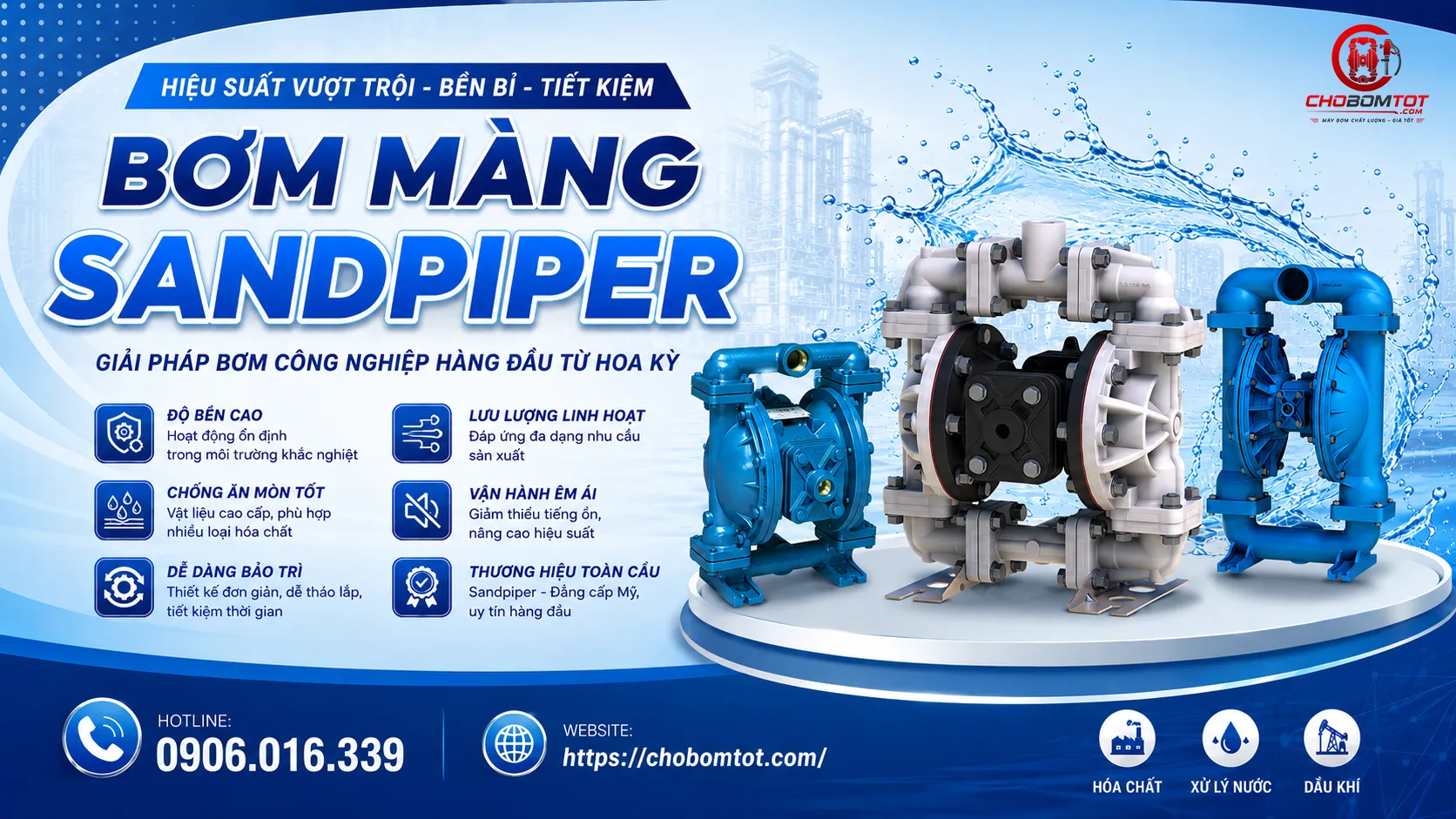 máy bơm màng sandpiper chính hãng