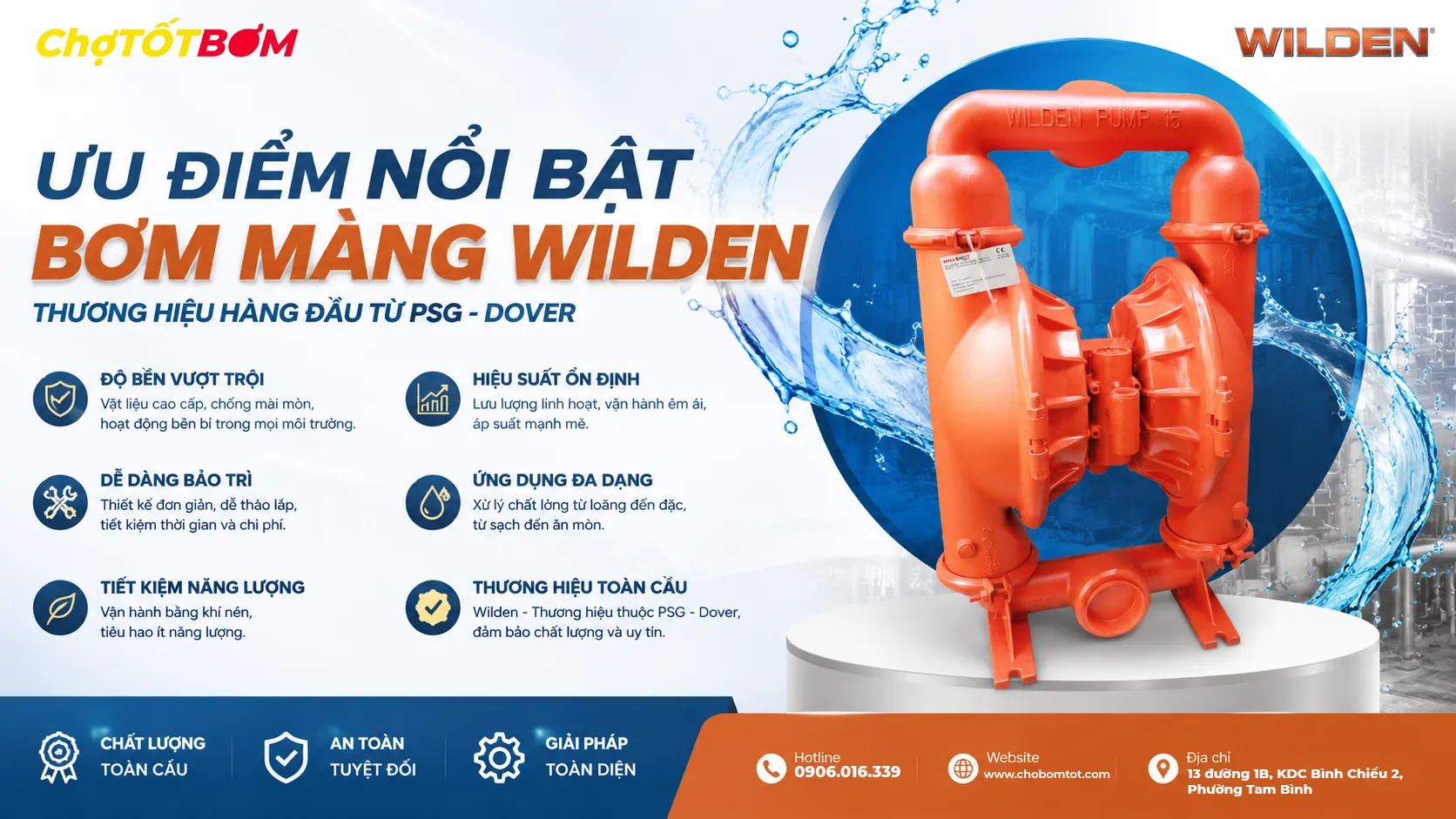 ưu điểm nổi bật bơm màng wilden