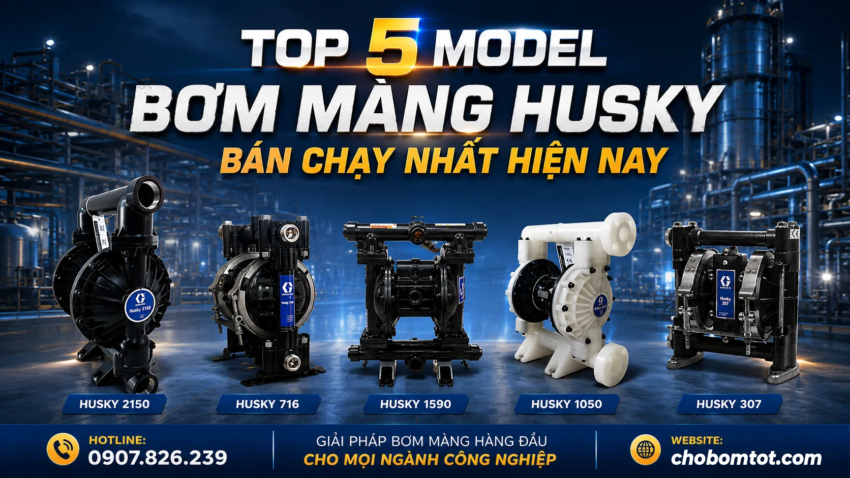 Top 5 Model Bơm Màng Husky Bán Chạy Nhất Hiện Nay
